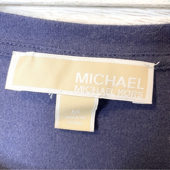 Michael Kors | Navy Ruffle Sleeve Top - Picture 5 of 7